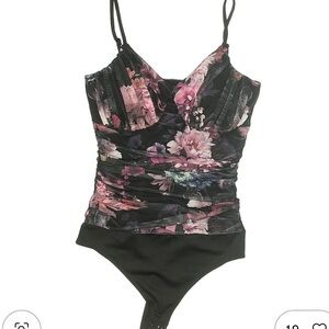 Express Floral tank body contour collection bodysuit